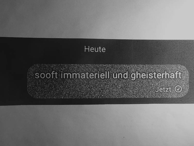 sooft immateriell und gheisterhaft