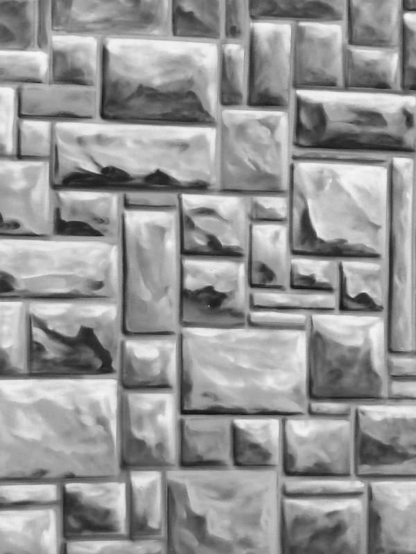 a painting of a wall on a wall. a wall painting of a wall. painting of a wall a wall. digital black and white photography.